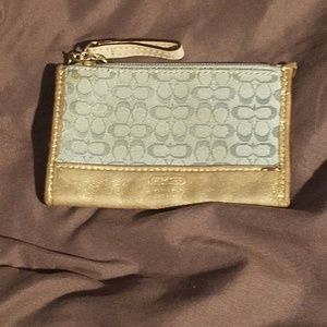 Coach Light Blue ID/Credit Card Wallet